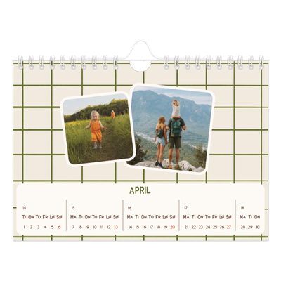 Fotokalender A5 — Retro mønstre [April]