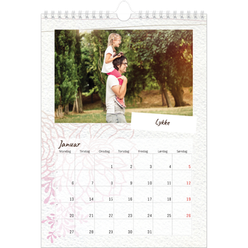 Fotokalender A4 — Blomsterpapir