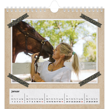 Fotokalender Kvadratisk — Washi tape