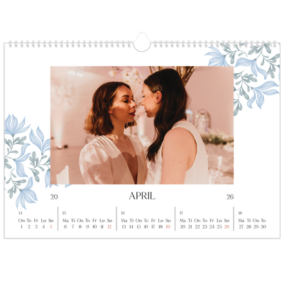 Fotokalender A3 — Elegant blomstret [April]