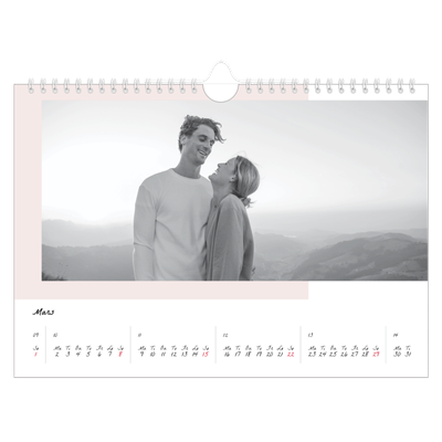 Fotokalender A4 — Fargerike rammer [Mars]