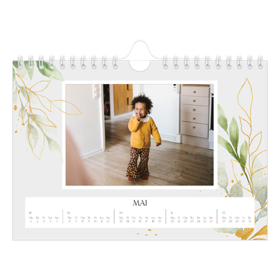 Fotokalender A5 — Naturlig akvarell [kalender-forside]