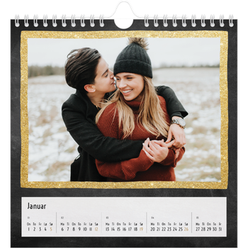 Fotokalender Kvadratisk — Rammer med glitter