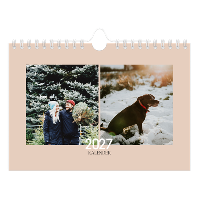 Fotokalender A5 — Overlappende tekst [kalender-forside]