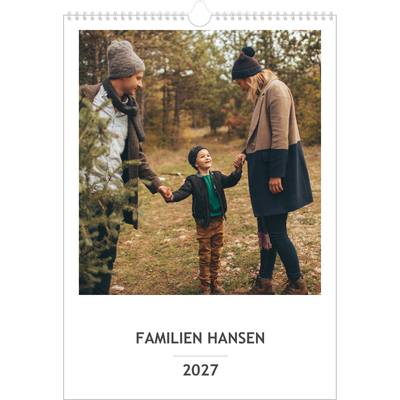 A3 Familieplanleggere — Enkel planlegger - Familie på 3 [kalender-forside]