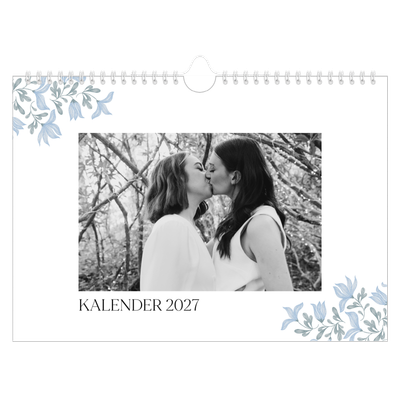 Fotokalender A4 — Elegant blomstret [kalender-forside]