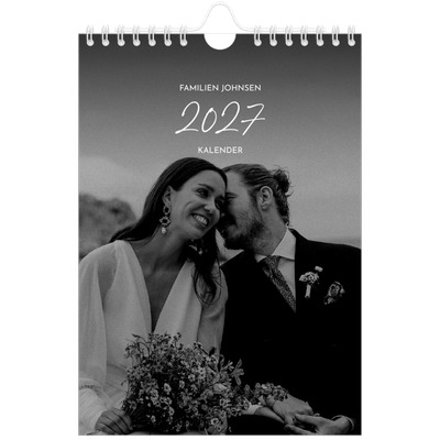 Fotokalender A5 — Elegant skrift [kalender-forside]