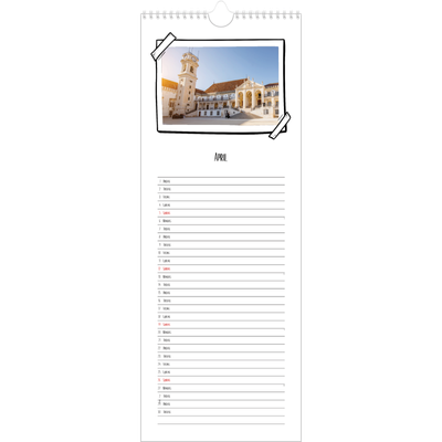 Fotokalender smal  — Albumøyeblikk [April]