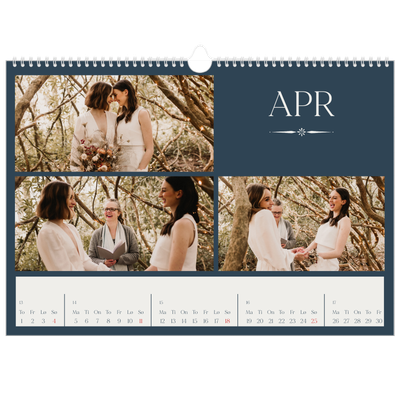 Fotokalender A3 — Skifer & seriffer [April]