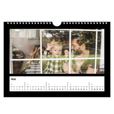 Fotokalender A4 — Svart ramme [kalender-forside]