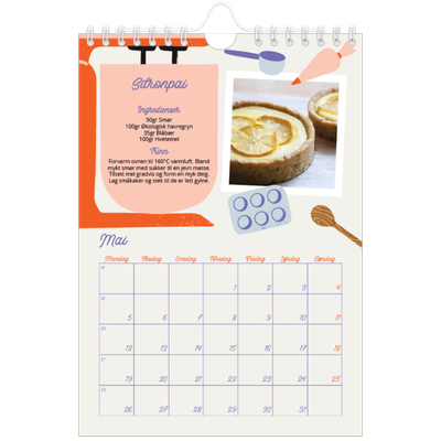 Fotokalender A5 — Året i oppskrifter [kalender-forside]