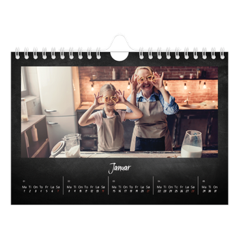 Fotokalender A5 — Tavle bakgrunn