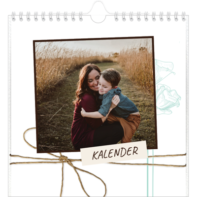 Månedskalender kvadratisk — Blomsterpapir [kalender-forside]