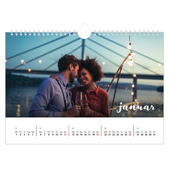 Fotokalender A4 — Håndskrift på bildet