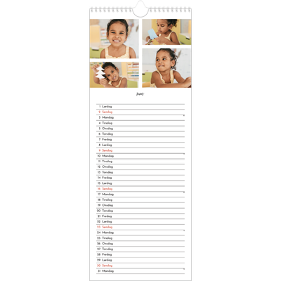 Fotokalender smal  — Bildecollage [Mars]