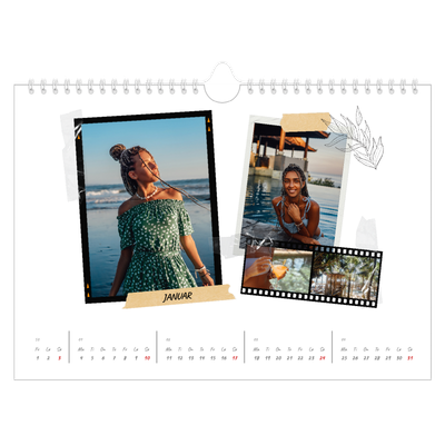 Fotokalender A4 — Scrapbook stil [Januar]