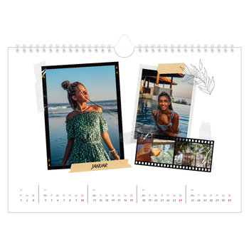 Fotokalender A4 — Scrapbook stil