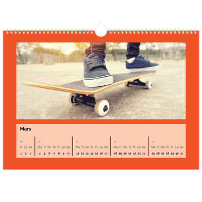 Fotokalender A3 — Skarpe farger [Mars]