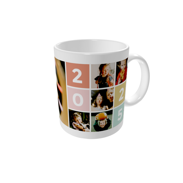 Kopp med bilde — Fargerike fonter