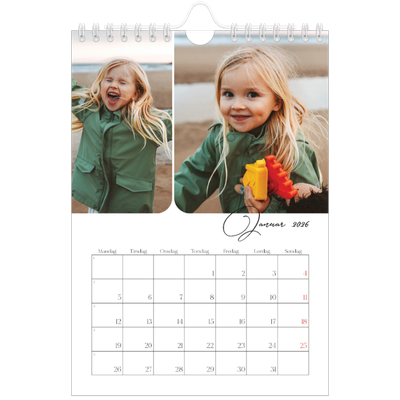 Fotokalender A5 — Øyeblikksbilder og skrift [Januar]