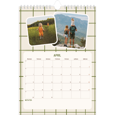 Fotokalender A4 (20 x 30 cm) — Retro mønstre [April]