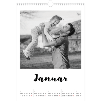 Fotokalender A3 — Håndskrevet