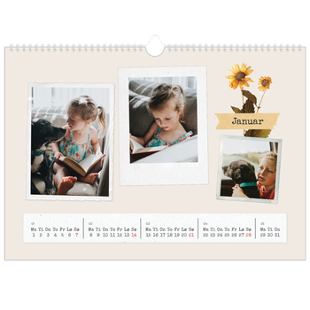 Fotokalender A3 — Vintage scrapbooking