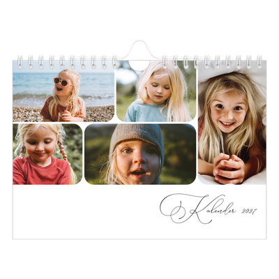 Fotokalender A5 — Øyeblikksbilder og skrift [kalender-forside]