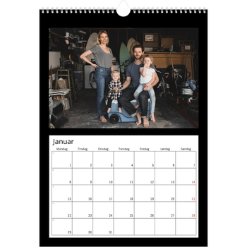 Fotokalender A3 — Svart ramme