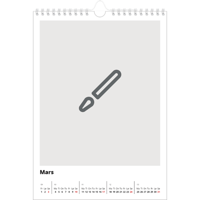 Fotokalender A4 (20 x 30 cm) — Design selv [Mars]