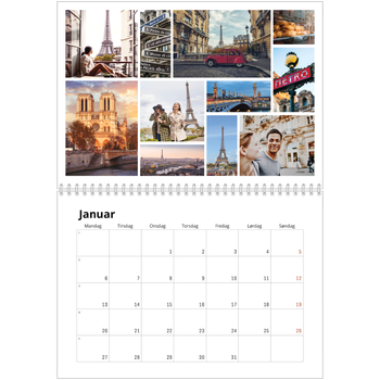 Fotokalender A4 dobbel — Bilderutenett