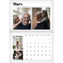 Fotokalender A4 dobbel (30 x 40 cm) — Avisstil [Mars]