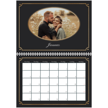 Fotokalender A4 dobbel — Vintage klassisk