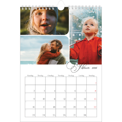 Fotokalender A4 (20 x 30 cm) — Øyeblikksbilder og skrift [Februar]