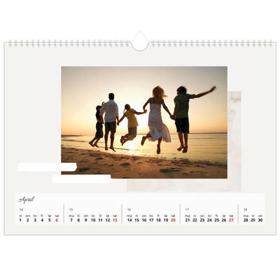 Fotokalender A3 — Pastellfarger [April]