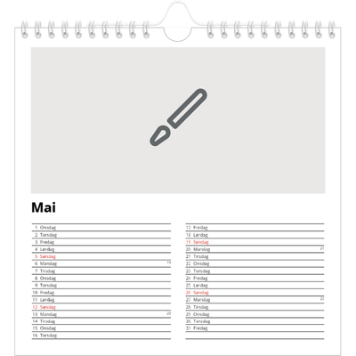 Månedskalender kvadratisk — Design selv [kalender-forside]