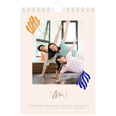 Fotokalender A5 — Minimalistisk korall [Mai]
