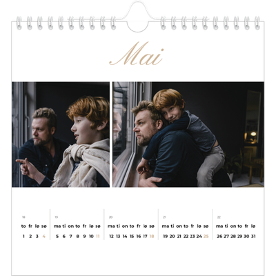 Månedskalender kvadratisk — Elegant kalender [kalender-forside]