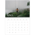 Fotokalender A4 dobbel (30 x 40 cm) — Enkel serif-font [April]
