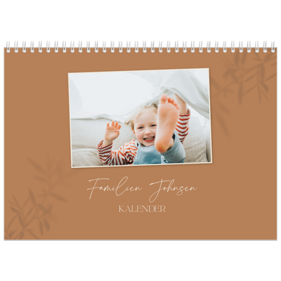 Fotokalender A4 dobbel (30 x 40 cm) — Jordnært design [kalender-forside]