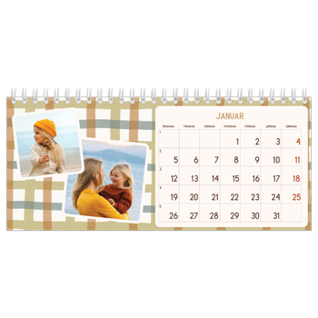 Bordkalender med foto — Retro mønstre