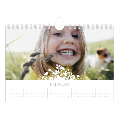 Fotokalender A5 — Blomstermotiv [Februar]