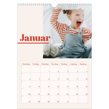 Fotokalender A3 — Kalender 90-talls stil