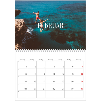 Fotokalender A4 dobbel (30 x 40 cm) — Endeløs flukt [Februar]