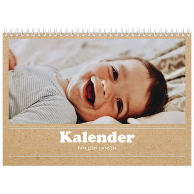 Fotokalender A4 dobbel (30 x 40 cm) — Magasinstil [kalender-forside]