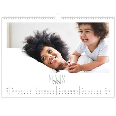 Fotokalender A3 — Flere fonter [Mars]