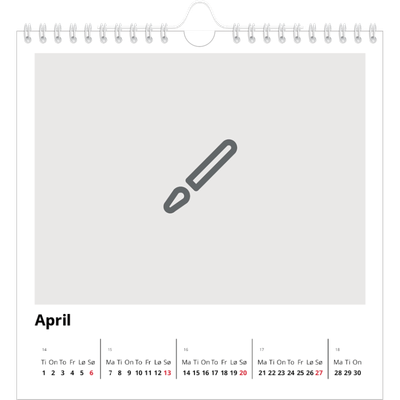 Månedskalender kvadratisk — Design selv [April]