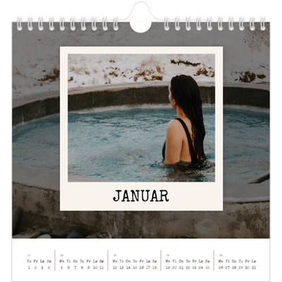 Månedskalender kvadratisk — Portrettredigeringen [Januar]