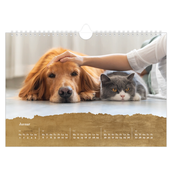 Fotokalender A4 — Gullfolie