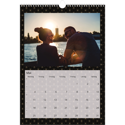A3 Månedskalender — Geometrisk [kalender-forside]
